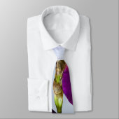 Drie irissen in tinten van magenta stropdas (Gebonden)