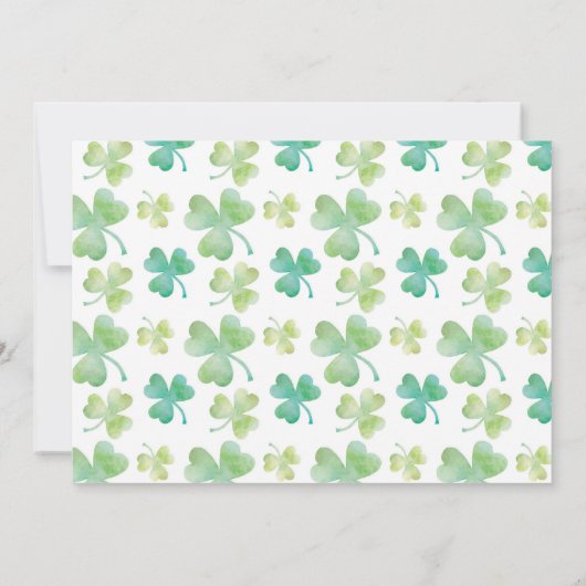 Drie is een Charm 3rd Birthday St Patrick's foto I Kaart (Achterkant)