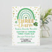 Drie is een charme 3e verjaardag St Patrick's Day Kaart (Staand voorkant)