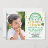 Drie is een charme 3e verjaardag van de foto van S Kaart (Voorkant)