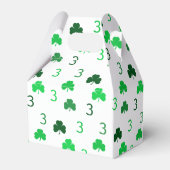 Drie is een charme St Patrick's Day 3e verjaardag Bedankdoosjes (Achterkant)