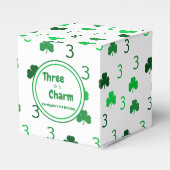Drie is een charme St Patrick's Day 3e verjaardag Bedankdoosjes (Voorkant Zijde)