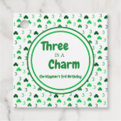 Drie is een charme St Patrick's Day 3e verjaardag Bedankjes Labels (Voorkant)