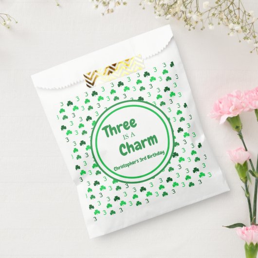 Drie is een charme St Patrick's Day 3e verjaardag Bedankzakje (Gezegeld)