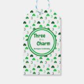 Drie is een charme St Patrick's Day 3e verjaardag Cadeaulabel (Voorkant)