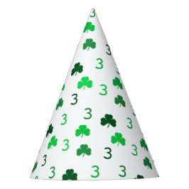 Drie is een charme St Patrick's Day 3e verjaardag Feesthoedjes