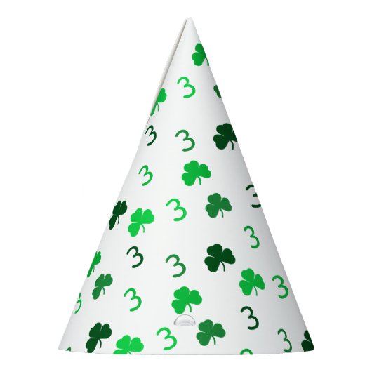 Drie is een charme St Patrick's Day 3e verjaardag Feesthoedjes (Links)