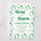 Drie is een charme St Patrick's Day 3e verjaardag Kaart (Voorkant)