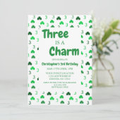 Drie is een charme St Patrick's Day 3e verjaardag Kaart (Staand voorkant)