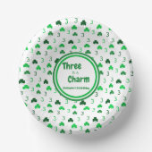 Drie is een charme St Patrick's Day 3e verjaardag Papieren Kommen (Voorkant)