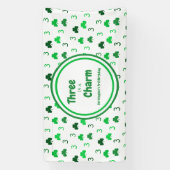 Drie is een charme St Patrick's Day 3e verjaardag Spandoek (Verticaal)