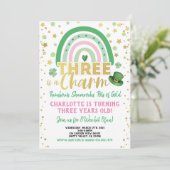 Drie is een charme van de derde verjaardag van St. Kaart (Staand voorkant)