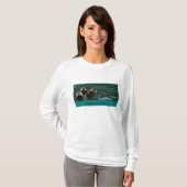 Drie is een crowd Zee otter Funny T shirt (Voorkant volledig)