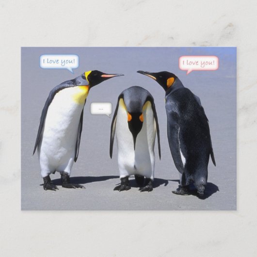 Drie is een menigte briefkaart (Voorkant)