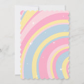 Drie is een Vibe Groovy, Retro Meisje Pastelkleure Kaart (Achterkant)