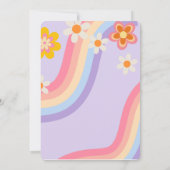 Drie is een vibe Retro Rainbow 3e verjaardag Kaart (Achterkant)