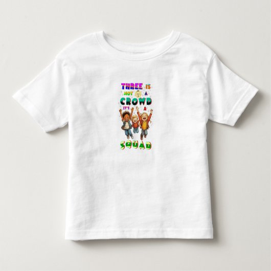 Drie Is Geen Menigte Het Is Een Troep Kinder Shirts (Voorkant)