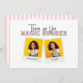 Drie is het magische derde verjaardagsfeest aankondiging (Voorkant / Achterkant)