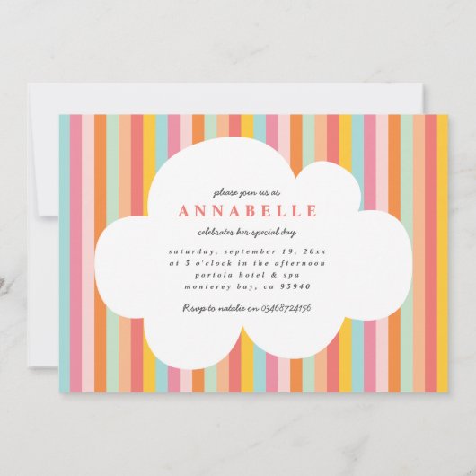 Drie is het magische derde verjaardagsfeest aankondiging (Achterkant)