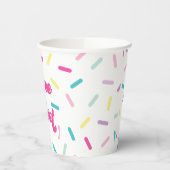 Drie is Sweet Sprinkles 3e verjaardag Papieren Bekers (Links)
