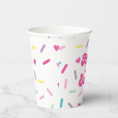 Drie is Sweet Sprinkles 3e verjaardag Papieren Bekers (Rechts)