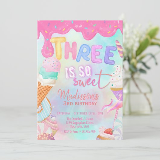 drie is zo zoete uitnodiging (Staand voorkant)