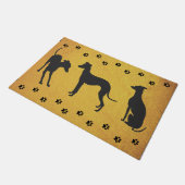 Drie Italiaanse Greyhounds Deurmat (Schuin)