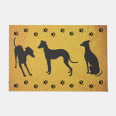 Drie Italiaanse Greyhounds Deurmat (Voorkant)
