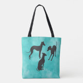 Drie Italiaanse Greyhounds Tote Bag (Achterkant)