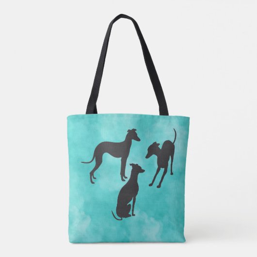 Drie Italiaanse Greyhounds Tote Bag (Achterkant)