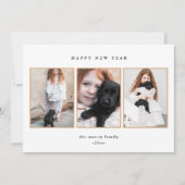 drie jaar mooie zwarte en witte foto's feestdagenkaart (Voorkant)