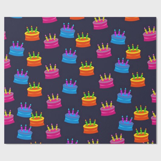 Drie jaar oud, helder gekleurd cadeaupapier (Vlak)