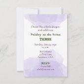 Drie jaar oud meisje draak kaart (Achterkant)