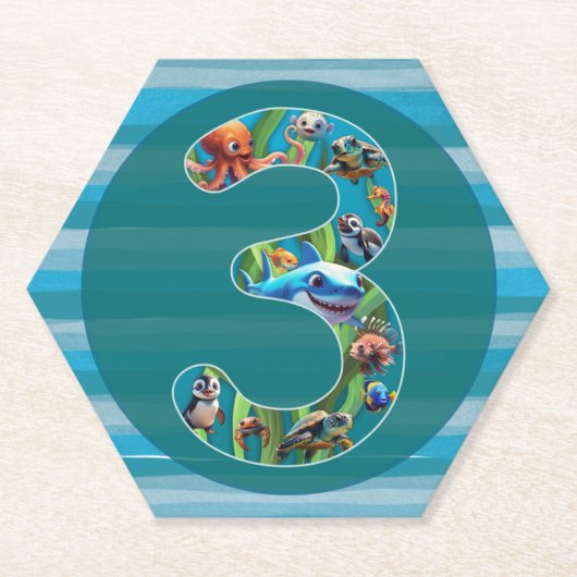 Drie jaar oud: papieren Onderzetters (Voorkant)