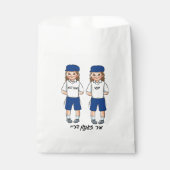 Drie jaar oud Twin Boys Upsherin Favor Bag Bedankzakje (Voorkant)
