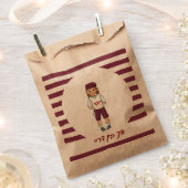 Drie jaar oude jongen gestreept upsherin gunstzakk bedankzakje (Geknipt)