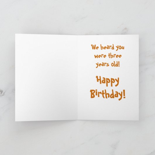 Drie jaar oude Kaart (Binnen)