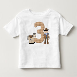 Drie jaar oude Schattigee cowboy Kinder Shirts