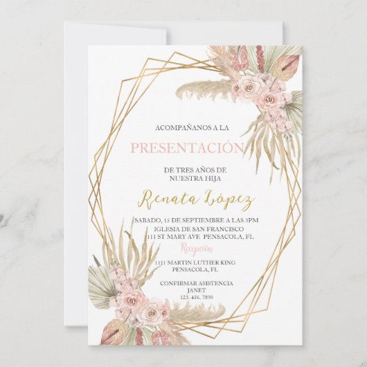 Drie jaar presentatie  kaart (Voorkant)