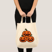Drie Jack o'lantaarn pompoenen Tote Bag (Voorkant (product))