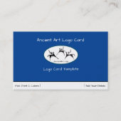 Drie jagers met een hoornveger visitekaartje (Voorkant)