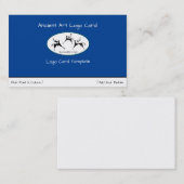 Drie jagers met een hoornveger visitekaartje (Voorkant / Achterkant)