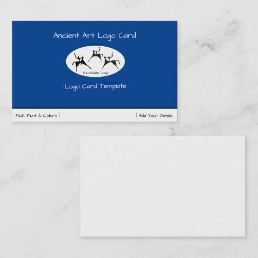 Drie jagers met een hoornveger visitekaartje (Voorkant / Achterkant)