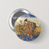 Drie Japanse vrouwen Ronde Button 5,7 Cm (Voorkant /achterkant)