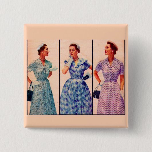 drie japonnen uit 1953 -  kleding vierkante button 5,1 cm (Voorkant)