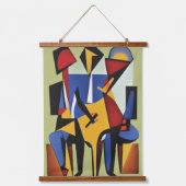 Drie Jazz Musicians Muurschilderkunst Hangend Wandkleed (Voorkant)