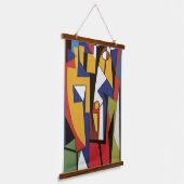 Drie Jazz Musicians Muurschilderkunst Hangend Wandkleed (Gebogen)