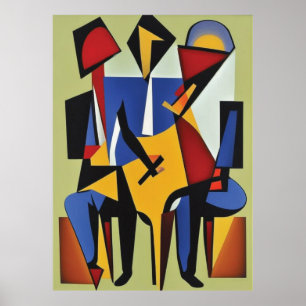 Drie Jazz Musicians Poster