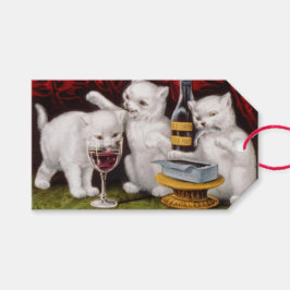 Drie Jolly Kittens op het Feest Cadeaulabel