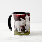 Drie Jolly Kittens op het Feest Mok (Voorkant links)